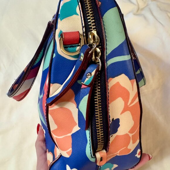 Kate Spade Newbury Lane Felix Cherry Floral Satchel WKRU3863 Vintage/Retro Vibes - Picture 3 of 16